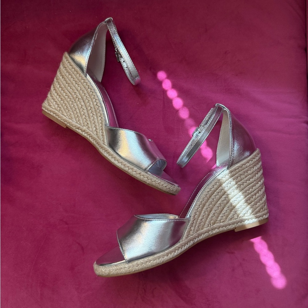 Silver Vince Camuto Wedges